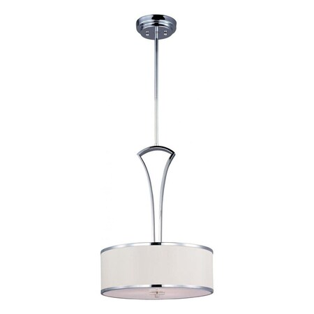 Maxim Four Light Polished Chrome Beveled Crystal Glass Drum Shade Pendant 39823BCWTPC